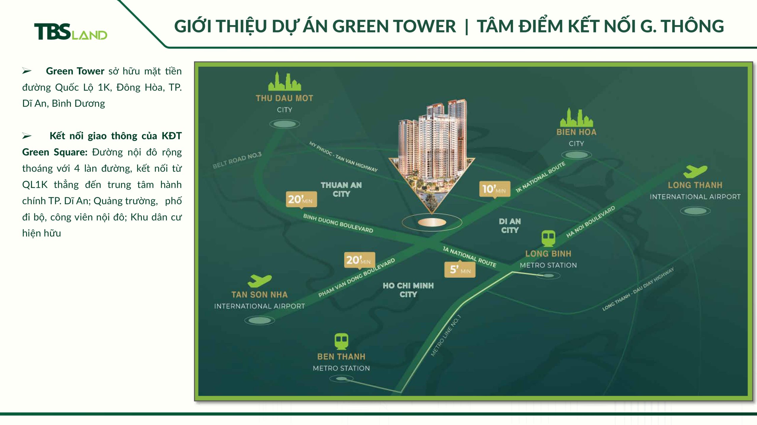 Vị trí Green Skyline nằm tọa lạc ngay ngã ba Quốc lộ 1K